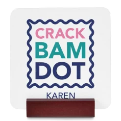 Wavy Crack Bam Dot Mahjong Wood Coaster