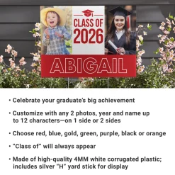 Way To Grow! Graduation Photo Yard Sign