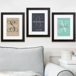 Weathered Initial Framed Print