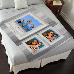 Weathered Stripe Photo Plush Blanket