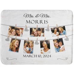 We Belong Together Anniversary Photo Plush Blanket