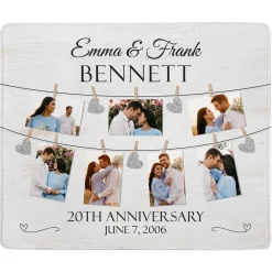 We Belong Together Anniversary Photo Plush Blanket
