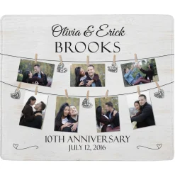 We Belong Together Anniversary Photo Plush Blanket