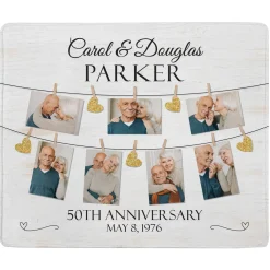 We Belong Together Anniversary Photo Plush Blanket