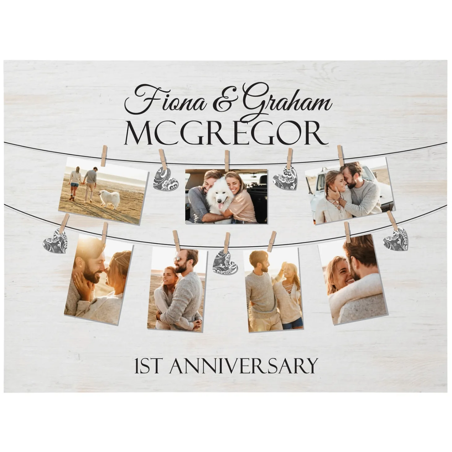We Belong Together Anniversary Photo Wood Block