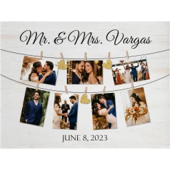 We Belong Together Wedding Photo Wood Block