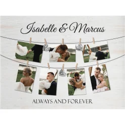 We Belong Together Wedding Photo Wood Block