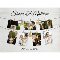 We Belong Together Wedding Photo Wood Block