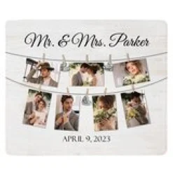 We Belong Together Wedding Photo Plush Blanket
