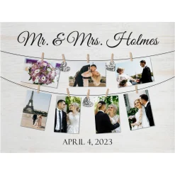 We Belong Together Wedding Photo Wood Block
