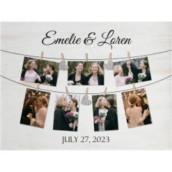 We Belong Together Wedding Photo Wood Block