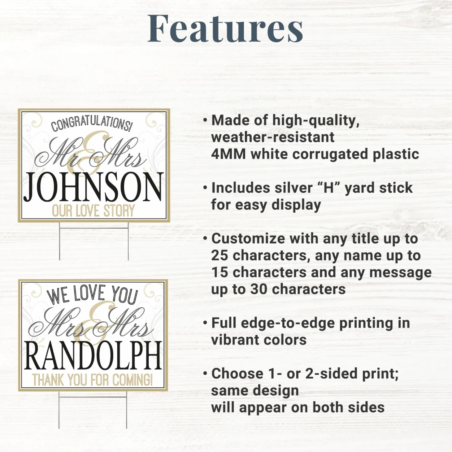 Wedding Yard Sign
