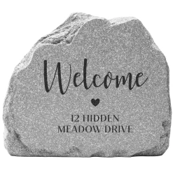 Welcome Address Standing Garden Stone