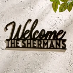 Welcome Lasered Acrylic Wall Sign