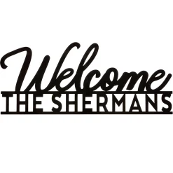 Welcome Lasered Acrylic Wall Sign