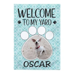 Welcome to My Yard Photo Garden Flag