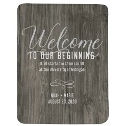 Welcome to Our Beginning Plush Blanket