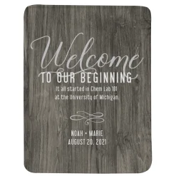 Welcome to Our Beginning Plush Blanket
