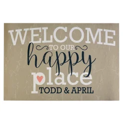 Welcome to Our Happy Place Doormat