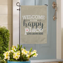 Welcome to Our Happy Place Garden Flag
