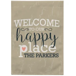 Welcome to Our Happy Place Garden Flag