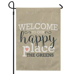 Welcome to Our Happy Place Garden Flag
