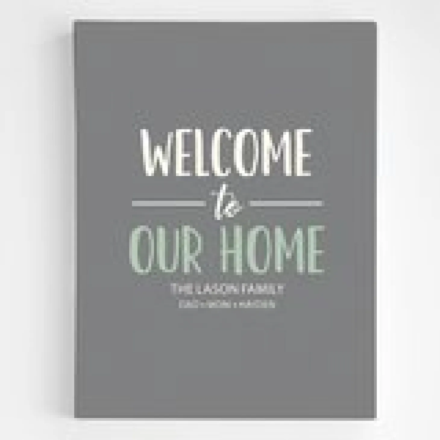 Welcome To Our Home Wall Art