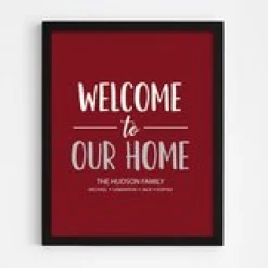Welcome To Our Home Wall Art