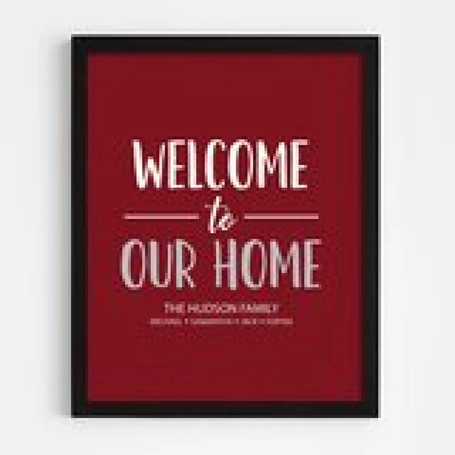 Welcome To Our Home Wall Art