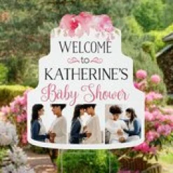 Welcome to the Celebration Photo Cake Yard Sign