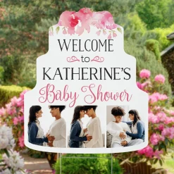 Welcome to the Celebration Photo Cake Yard Sign