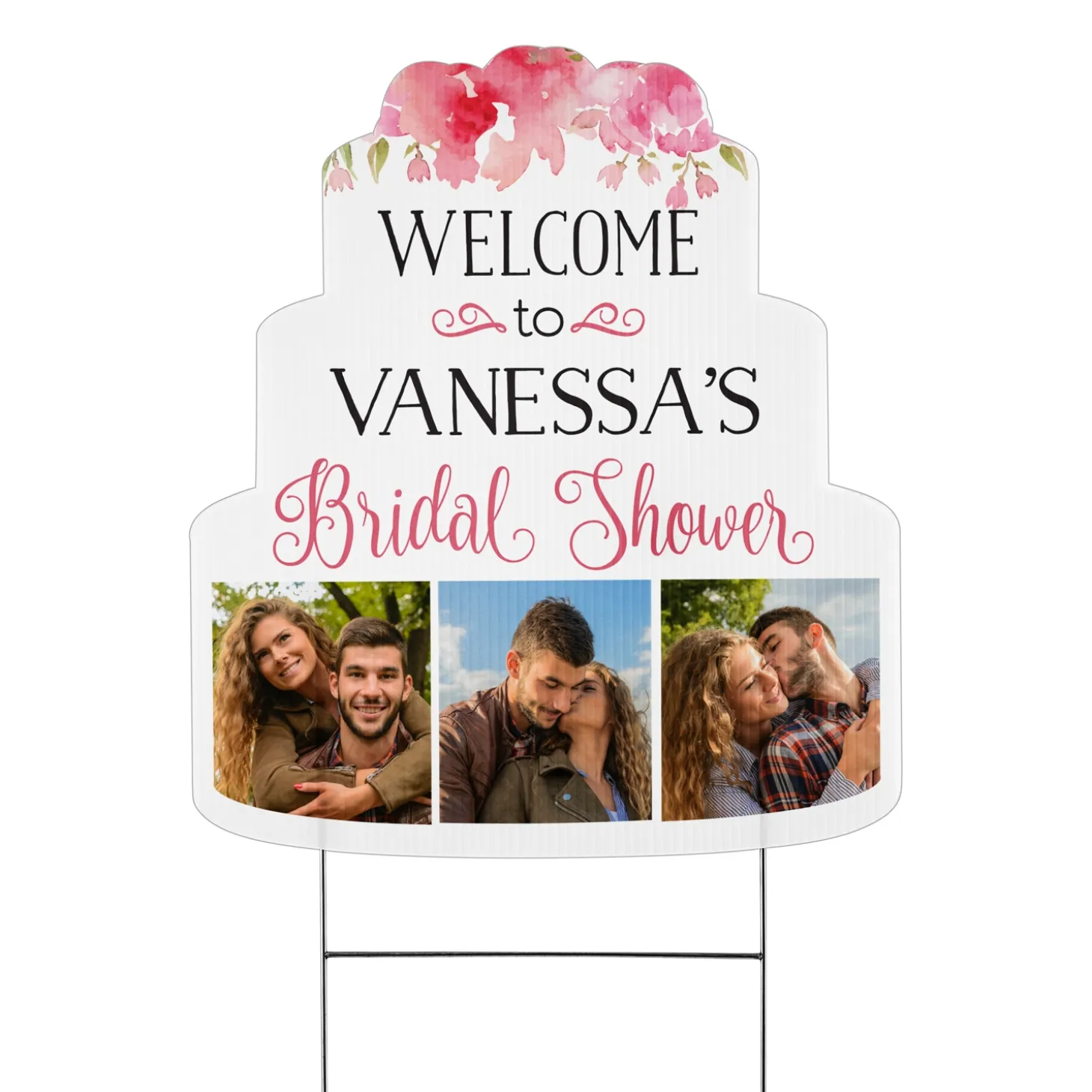 Welcome to the Celebration Photo Cake Yard Sign