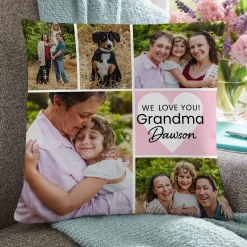 We Love You Grandma Throw Pillow