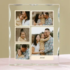 What A Year Photo Collage Acrylic Block