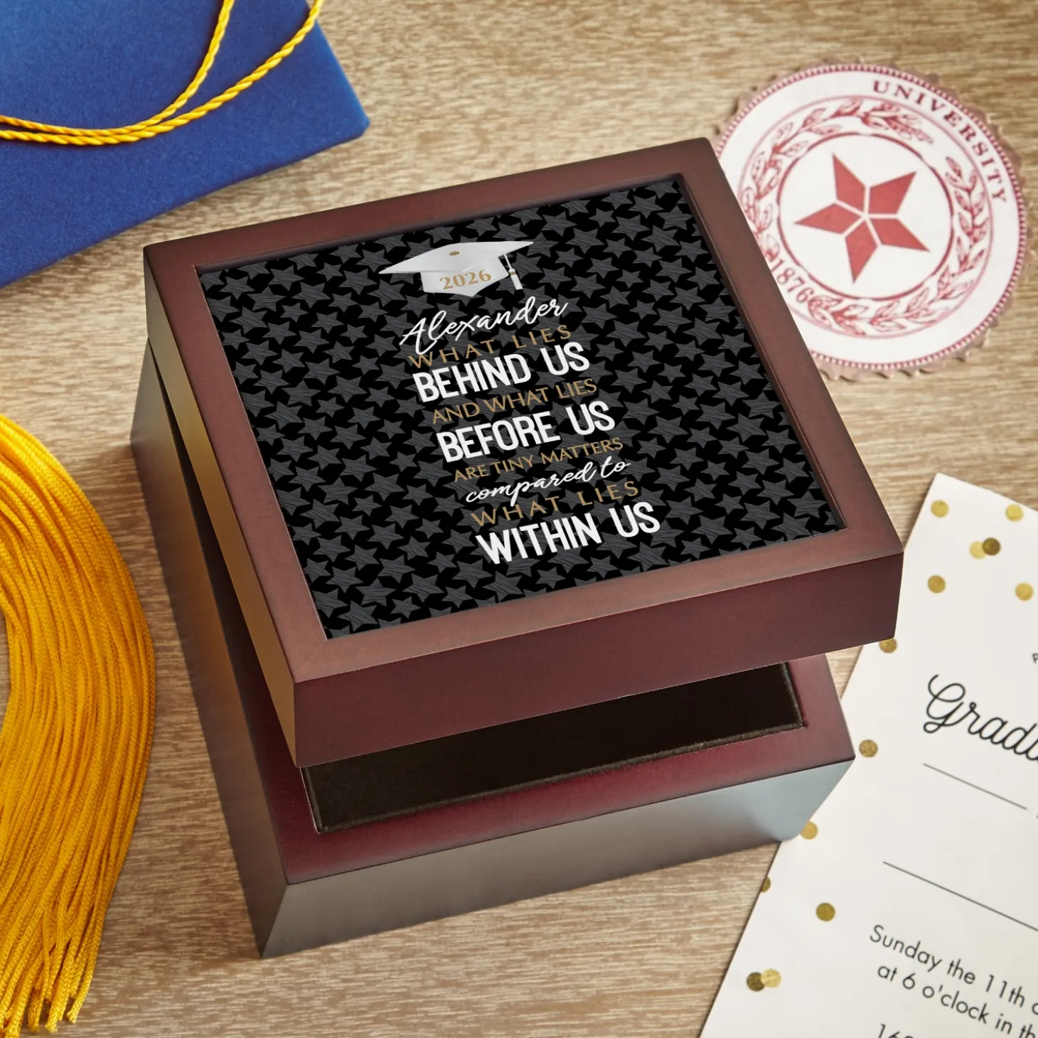 What Lies Within Graduation Keepsake Box