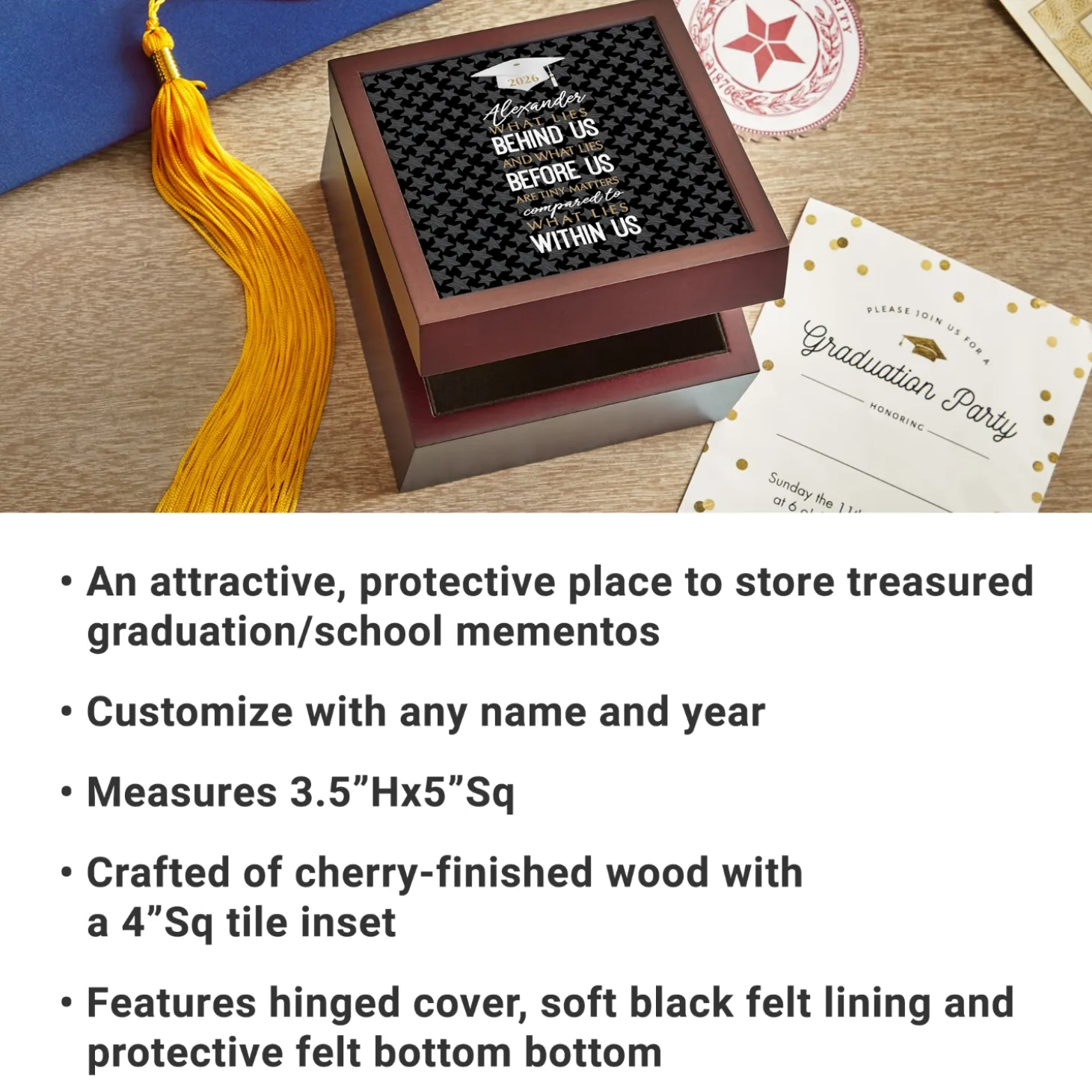 What Lies Within Graduation Keepsake Box