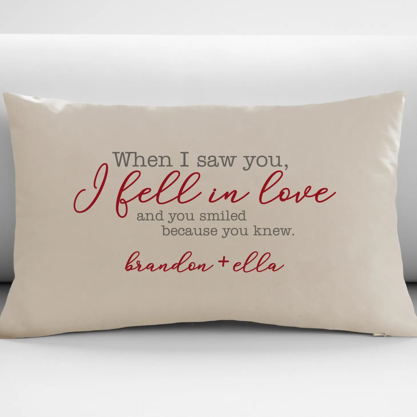 When We Fell In Love Throw Pillow