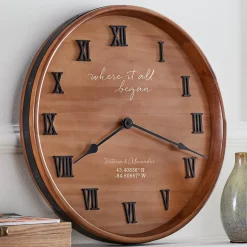 Where it All Began Coordinates Clock