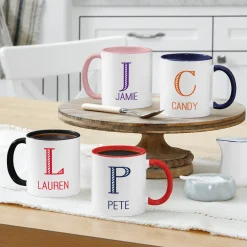 Whimsical Name & Monogram Mug