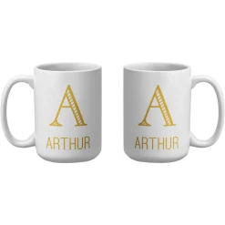 Whimsical Name & Monogram Mug