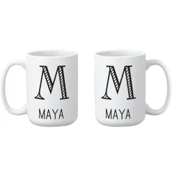 Whimsical Name & Monogram Mug
