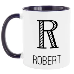 Whimsical Name & Monogram Mug