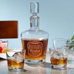 Whiskey Distillery 5 Piece Decanter Set