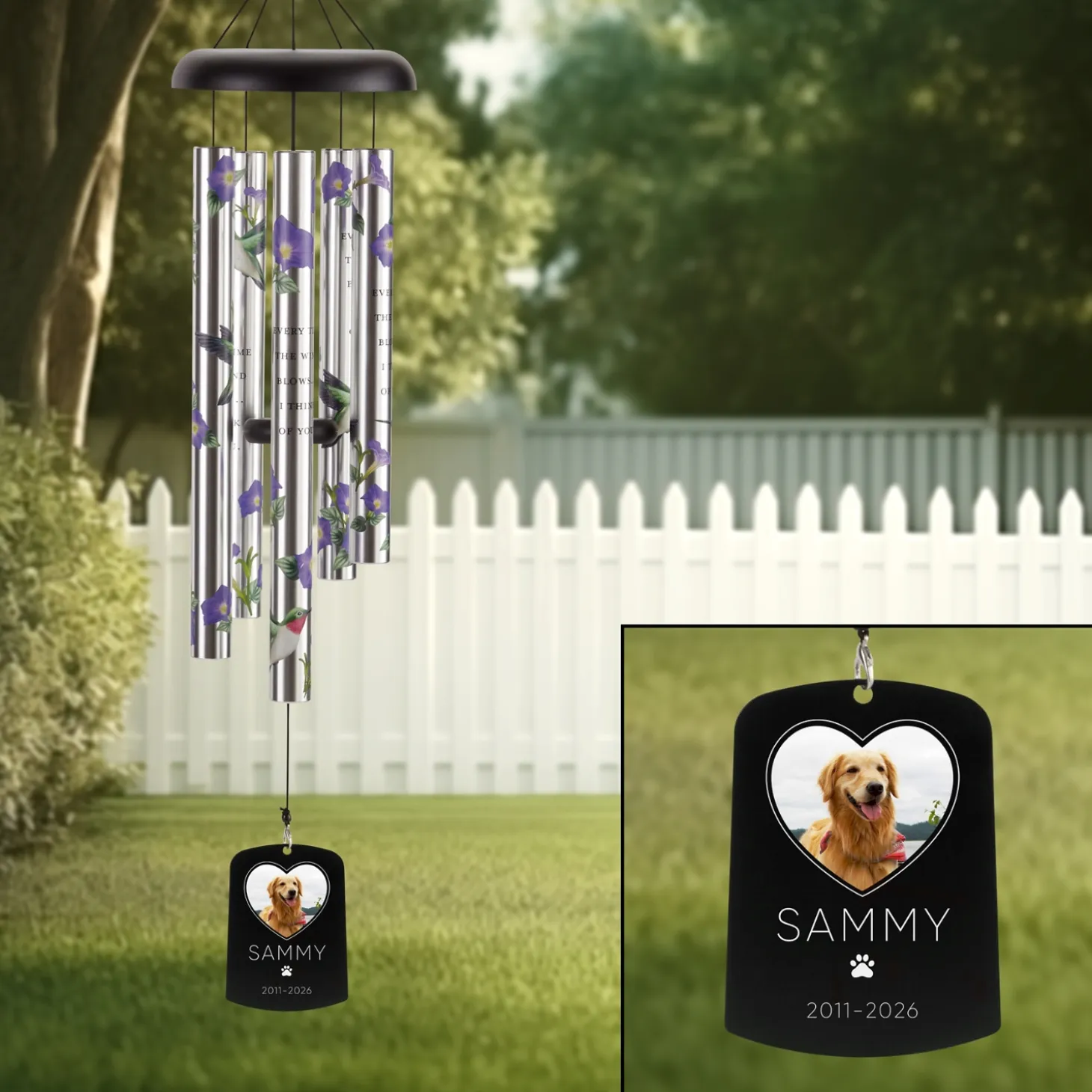 Whispering Paws Photo Sonnet 38 Inch Wind Chime