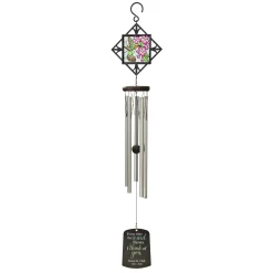 Whispering Wings Sympathy Stained Glass Wind Chime