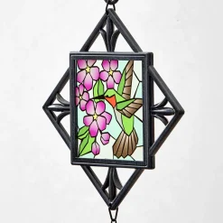 Whispering Wings Sympathy Stained Glass Wind Chime
