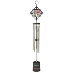 Whispering Wings Sympathy Stained Glass Wind Chime