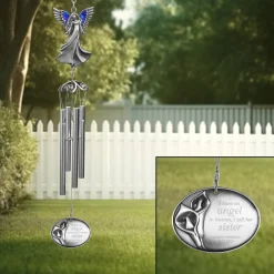 Whispers From Heaven 17.5 inch Pewter Wind Chime