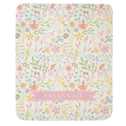 Wildflower Name Quilted Baby Blanket