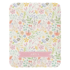 Wildflower Name Quilted Baby Blanket